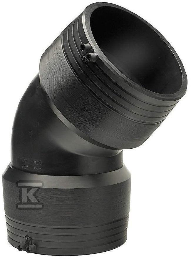Kolano elektrooporowe 45ST. DN225 PE100, SDR11, PN10 gaz/PN16 woda