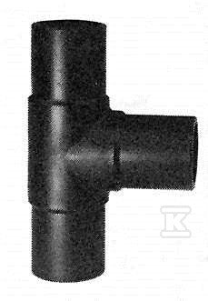 Trójnik doczołowy długi 90ST. LS dn355 PE100, SDR17, PN5 gaz/PN10 woda, równoprzelotowy
