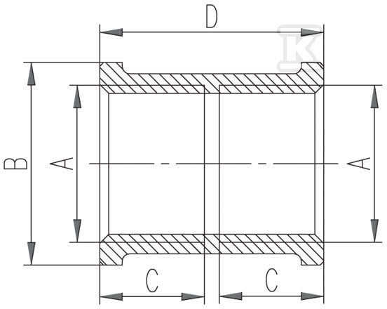 Mufa mosiężna 3/4" chrom