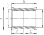 Mufa mosiężna 3/8" chrom