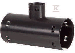 Trójnik drenarski siodłowy PVC DN/OD 160x50/90, kolor czarny