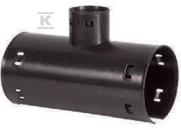 Trójnik drenarski siodłowy PVC DN/OD 160x80/90, kolor czarny
