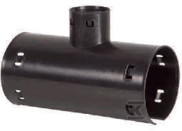 Trójnik drenarski siodłowy PVC DN/OD 125x50/90, kolor czarny
