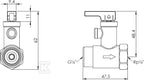 Zawór bezpieczeństwa do elektrycznych podgrzewaczy wody AF4, 6,7 bar, G1/2" x Rp1/2"
