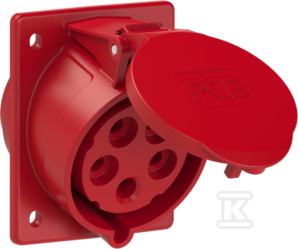 Gniazdo tablicowe skośne 32A 400V 3P+Z+N 87x97mm IP44