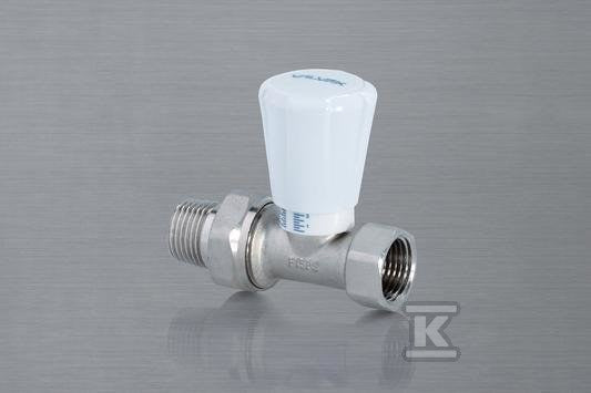 Zawór grzejnikowy zasilający prosty ACTIV PLUS niklowany 1/2"