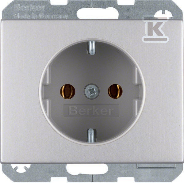 Gniazso SCHUKO Berker K.5 aluminium
