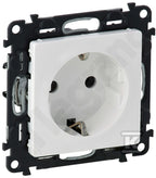 Gniazdo Schuko 2P+Z z przesłoną, zaciski śrubowe białe 16A - 250V~ VALENA LIFE