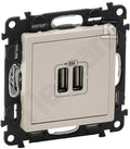 Ładowarka z gniazdem 2 x USB kremowa VALENA LIFE