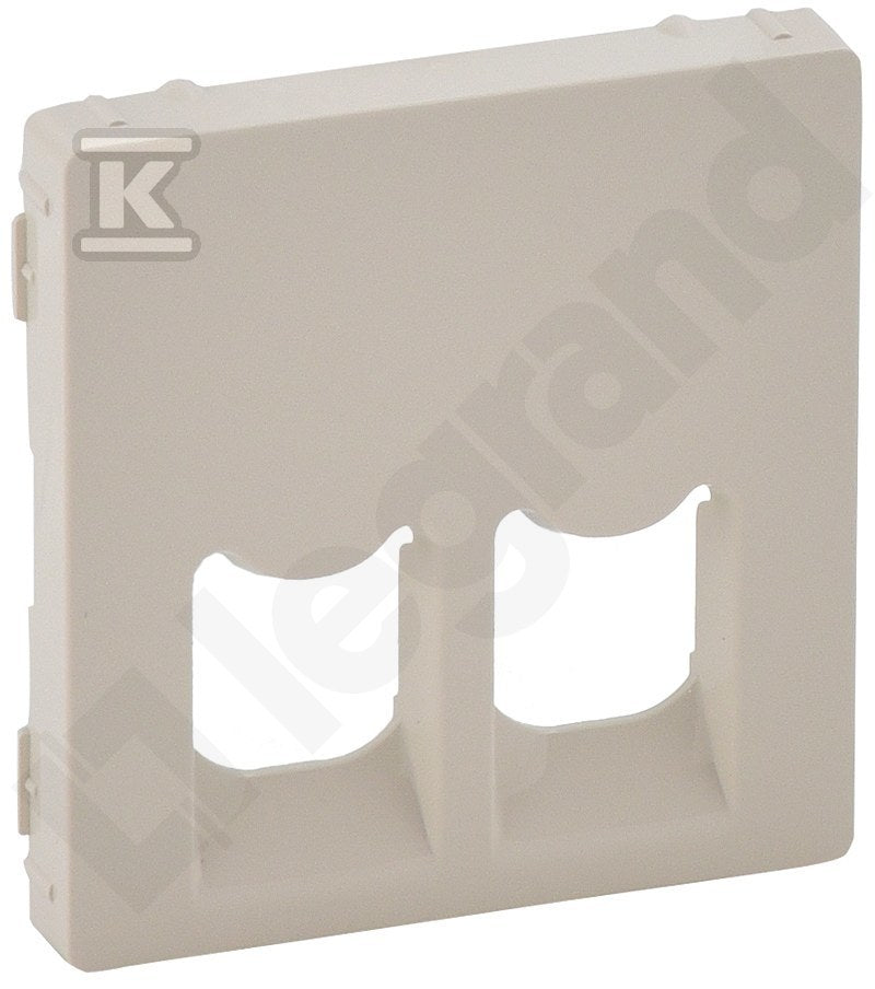 Plakietka gniazda 2XRJ45 kremowa VALENA LIFE