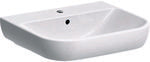 Umywalka Smyle, B70 cm, H17 cm, T48 cm, z przelewem, z otworem na baterię, KeraTect