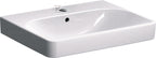 Umywalka Smyle Square B60 cm, H16.5 cm, T48 cm, z przelewem, z otworem na baterię, KeraTect
