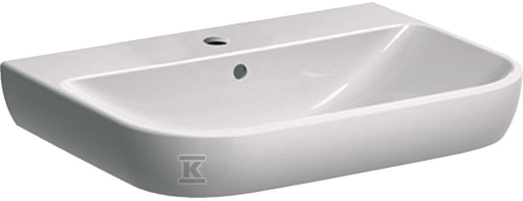 Umywalka Smyle, B65 cm, H17 cm, T48 cm, z przelewem, z otworem na baterię