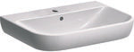 Umywalka Smyle, B70 cm, H17 cm, T48 cm, z przelewem, z otworem na baterię, KeraTect