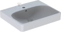 Umywalka kompaktowa Smyle Square B50 cm, H16 cm, T41 cm, z przelewem, z otworem na baterię
