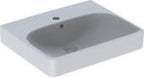Umywalka kompaktowa Smyle Square B50 cm, H16 cm, T41 cm, z przelewem, z otworem na baterię