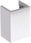 Szafka pod umywalkę kompaktową Smyle Square B49.2 cm, H61.7 cm, T40.6 cm, z jednymi drzwiami, z zawiasem po prawej stronie, biały