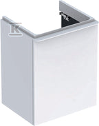 Szafka pod umywalkę kompaktową Smyle Square B49.2 cm, H61.7 cm, T40.6 cm, z jednymi drzwiami, z zawiasem po prawej stronie, biały