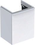 Szafka pod umywalkę kompaktową Smyle Square B49.2 cm, H61.7 cm, T40.6 cm, z jednymi drzwiami, z zawiasem po prawej stronie, biały