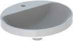 Umywalka Variform wpuszczana w blat, owalna, B50 cm, H17.8 cm, T40 cm, bez przelewu, bez otworu na baterię, szkliwiony spód, KeraTect