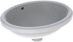Umywalka podblatowa Variform, owalna, B49.5 cm, H18 cm, T42 cm, z przelewem, bez otworu na baterię