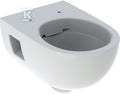 Miska wisząca WC Selnova, lejowa, B36 cm, H33 cm, T53 cm, częściowo ukryte mocowania, Rimfree