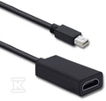 Mini DisplayPort v1.1 męski HDMI A żeński 1080P 0.2m
