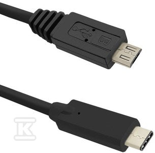 Kabel USB 3.1 typ C męski Micro USB 2.0 B męski 1.2m