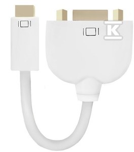 Adapter Mini DVI męska VGA żeńska 0.15m