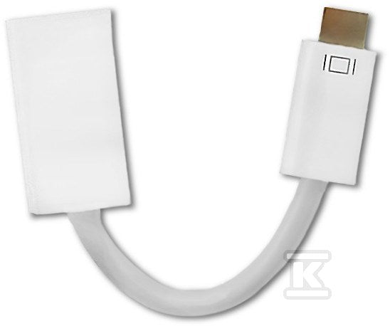 Adapter Mini DVI męska HDMI żeńska 0.15m