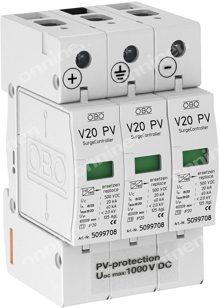 Ogranicznik przepięć 1000Vdc typ V20-C 3-PH-1000