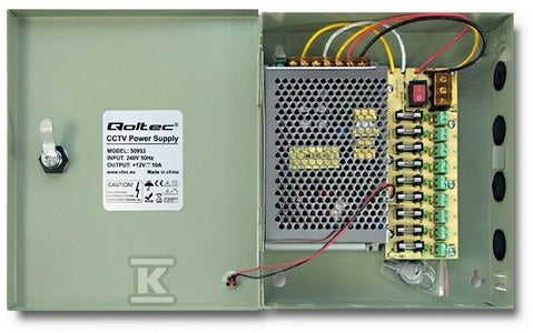 Zasilacz impulsowy 12VDC 10A 9 kanałów