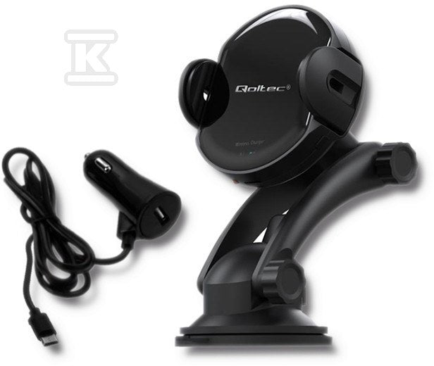 Samochodowa ładowarka indukcyjna PRO z uchwytem iR 15W QC 3.0 |USB typ C