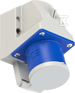 Wtyczka odbiornikowa (stała) 32A 2P+Z 230V z klapką IP44