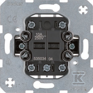 Łącznik 2-klawiszowy grupowy przyciskowy, 4 styki zwierne, mechanizm, zaciski śrubowe, One.Platform