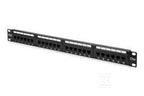 Patch-panel 19" 24x RJ45 U/UTP kat. 5e 1U czarny (RAL 9005)
