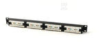 Patch-panel 19" 24x RJ45 U/UTP kat. 5e 1U czarny (RAL 9005)