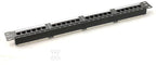 Patch-panel 19" 24x RJ45 U/UTP kat. 5e 1U czarny (RAL 9005)