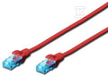 Patchcord RJ45/RJ45 U/UTP kat.5e czerwony 2m