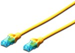Patchcord RJ45/RJ45 U/UTP kat.5e żółty 0,5m