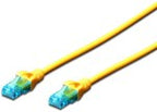 Patchcord RJ45/RJ45 U/UTP kat.5e żółty 0,5m