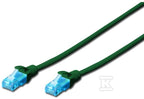 Patchcord RJ45/RJ45 U/UTP kat.5e zielony 3m