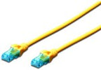 Patchcord RJ45/RJ45 U/UTP kat.5e żółty 0,5m