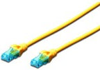 Patchcord RJ45/RJ45 U/UTP kat.5e żółty 0,5m