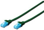 Patchcord RJ45/RJ45 U/UTP kat.5e zielony 3m