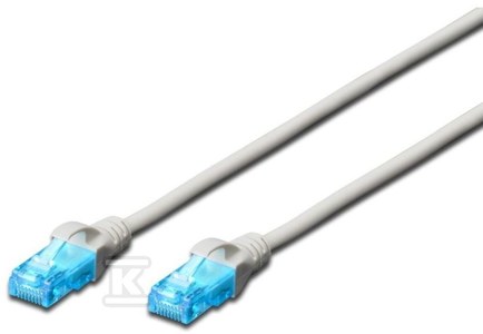 Patchcord RJ45/RJ45 U/UTP kat.5e szary 25m