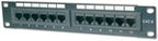 Patch-panel 19" 24x RJ45 U/UTP kat. 5e 1U czarny (RAL 9005)
