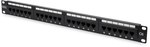 Patch-panel 19" 24x RJ45 U/UTP kat. 5e 1U czarny (RAL 9005)