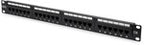 Patch-panel 19" 24x RJ45 U/UTP kat. 5e 1U czarny (RAL 9005)
