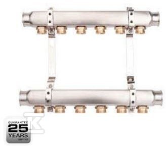 Rozdzielacz BASE Inox K2-4 G1"-G3/4" liczba obiegów 4